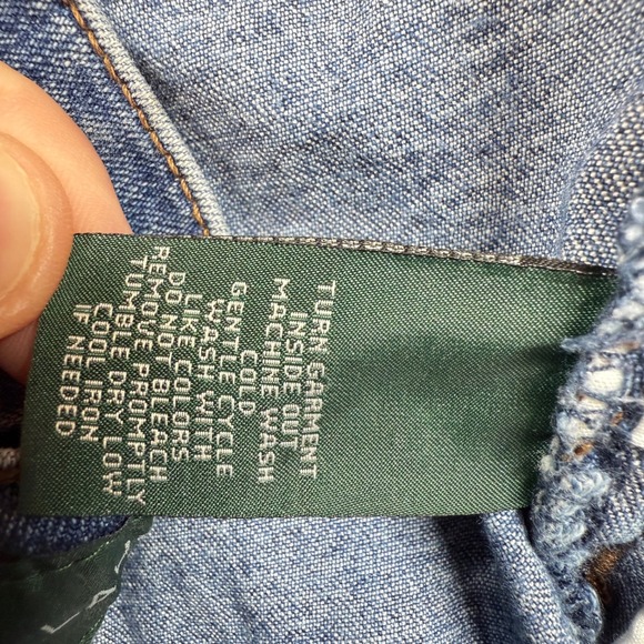 LRL Lauren Jeans Co. Ralph Lauren Jeans Women's 14 Blue Denim Straight Fit Clean - Picture 13 of 15